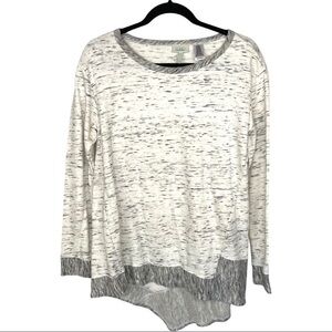 Logo Lounge Asymmetrical Hem Lagenlook Sweatshirt